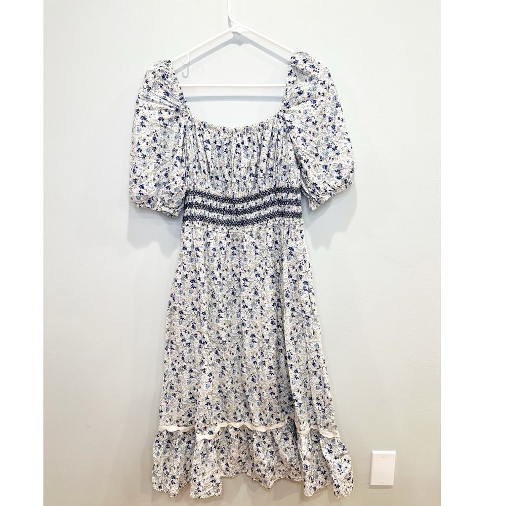 Johnny was camille midi dress blue floral - Picture 5 of 7